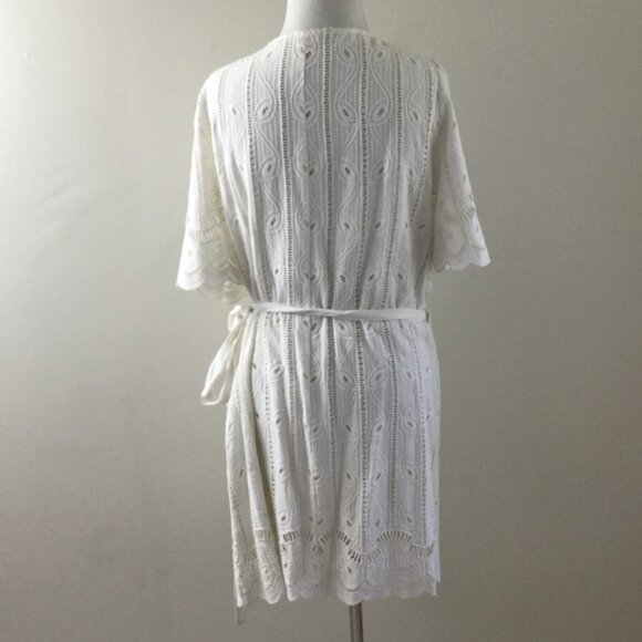 Tularosa Embroidered Eyelet/Lace Rocky Wrap Dress l - Picture 7 of 12
